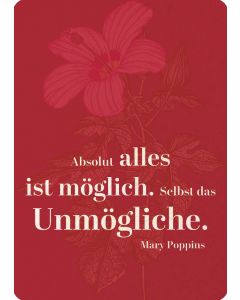 Postkarte 'Absolut alles ist möglich. Selbst das Unmögliche. Mary Poppins