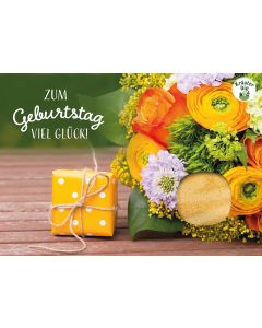 Dipkarte 'Zum Geburtstag viel Glück!'