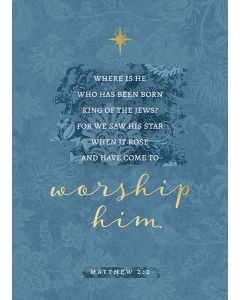 Postkarte 'Where is he who has been born king of the Jews? For we saw his star when it rose and have come to worship him