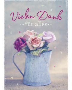 Postkarte 'Vielen Dank für alles' 1EX