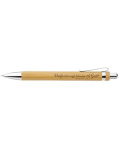 Kugelschreiber Bambus 'Prüft alles und behaltet das Gute!   1. Thessalonicher 5,21'