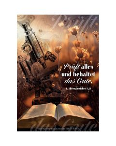 Poster A3 'Prüft alles und behaltet das Gute! 1. Thessalonicher 5,21'