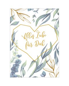 Postkarte Geburtstag 4 Ex. 'Alles Liebe für Dich'