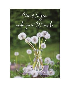 Postkarte 'Von Herzen viele gute Wünsche' 4 Ex.