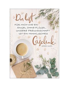 Postkarte 'Du bist für mich wie ein Engel ohne Flügel'