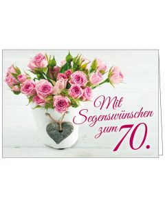 Faltkarte 'Mit Segenswünschen zum 70.'