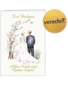 Faltkarte 'Zur Hochzeit - Alles Liebe und Gottes Segen'