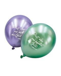 Luftballons 10er-Set 'Prüft alles und behaltet das Gute'    1. Thessalonicher 5,21