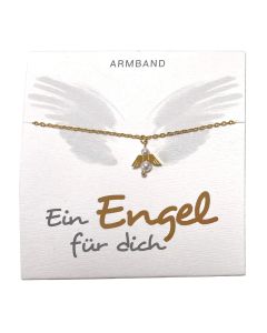 Armband 'Ein Engel für dich'  vergoldet