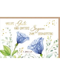 Faltkarte 'Alles Gute und Gottes Segen zum Geburtstag'