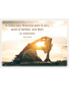 Postkarte 'Im Leben eines Menschen wird es hell' 12 Ex.