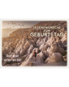 Postkarte 'Segenswünsche zum Geburtstag'