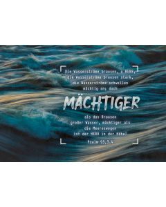 Postkarte 'Mächtiger HERR' 12x                              Motiv: Wellen