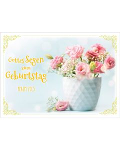 Postkarte 'Gottes Segen zum Geburtstag' 10 Ex.