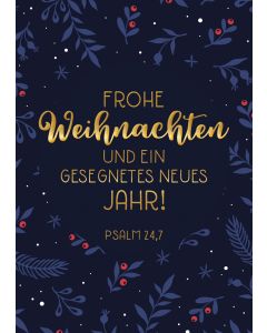 Postkarte 'Frohe Weihnachten und ein gesegnetes neues Jahr!' 10 Ex.