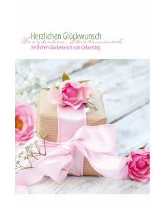 Faltkarte 'Herzlichen Glückwunsch zum Geburtstag'