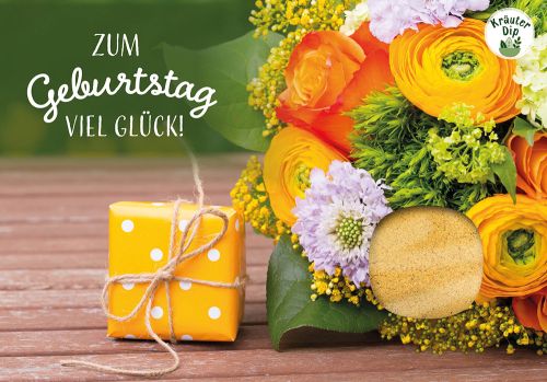 Dipkarte 'Zum Geburtstag viel Glück!'