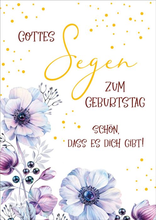 Postkarte 'Gottes Segen zum Geburtstag' 10 Ex.